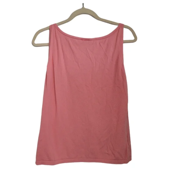 Ann Taylor LOFT Top Womens XL Pink Sleeveless Knit Tank Top - Picture 4 of 7